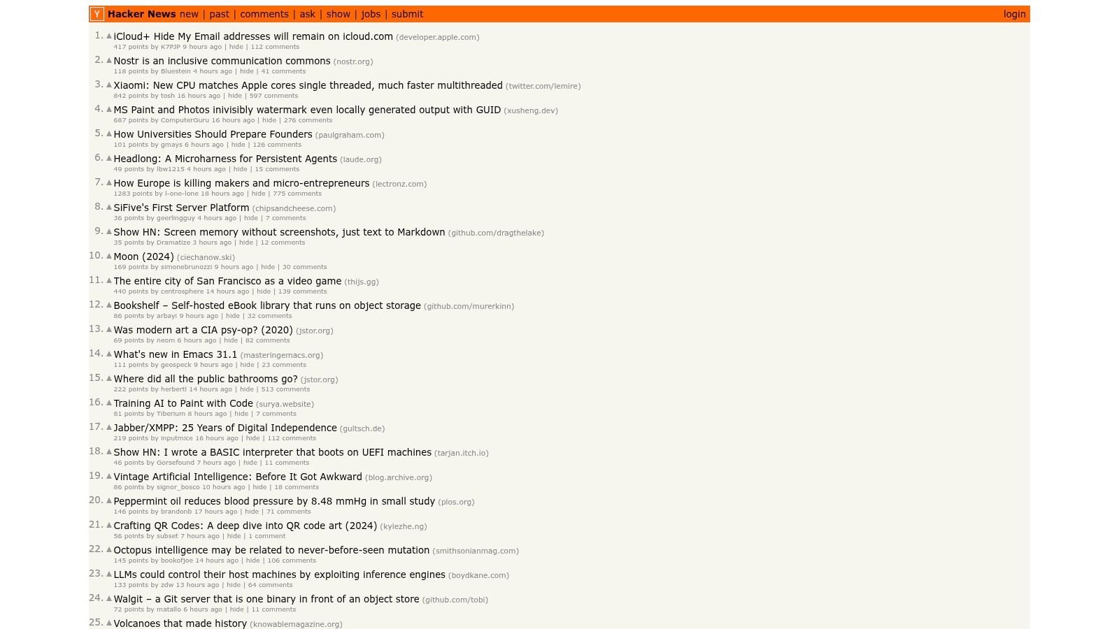 Hacker News Show HN
