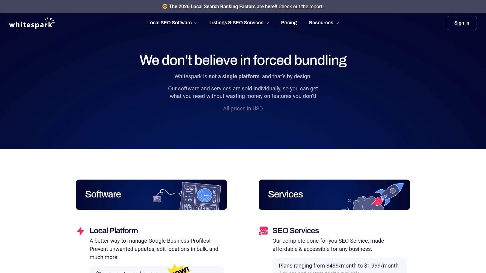 Whitespark Listings Service