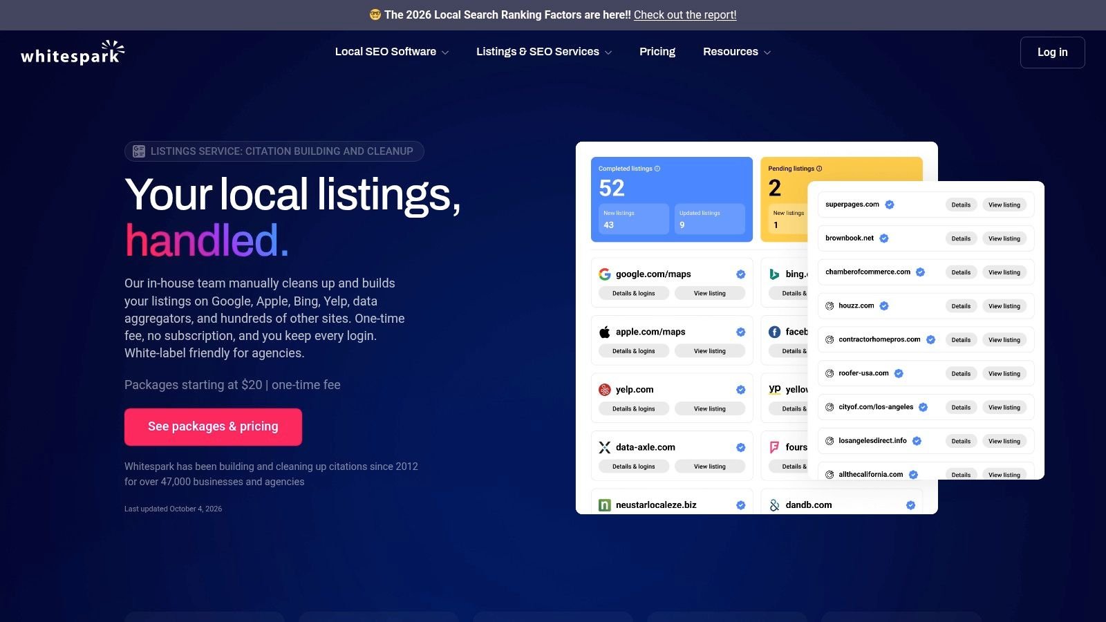 Whitespark Listings Service